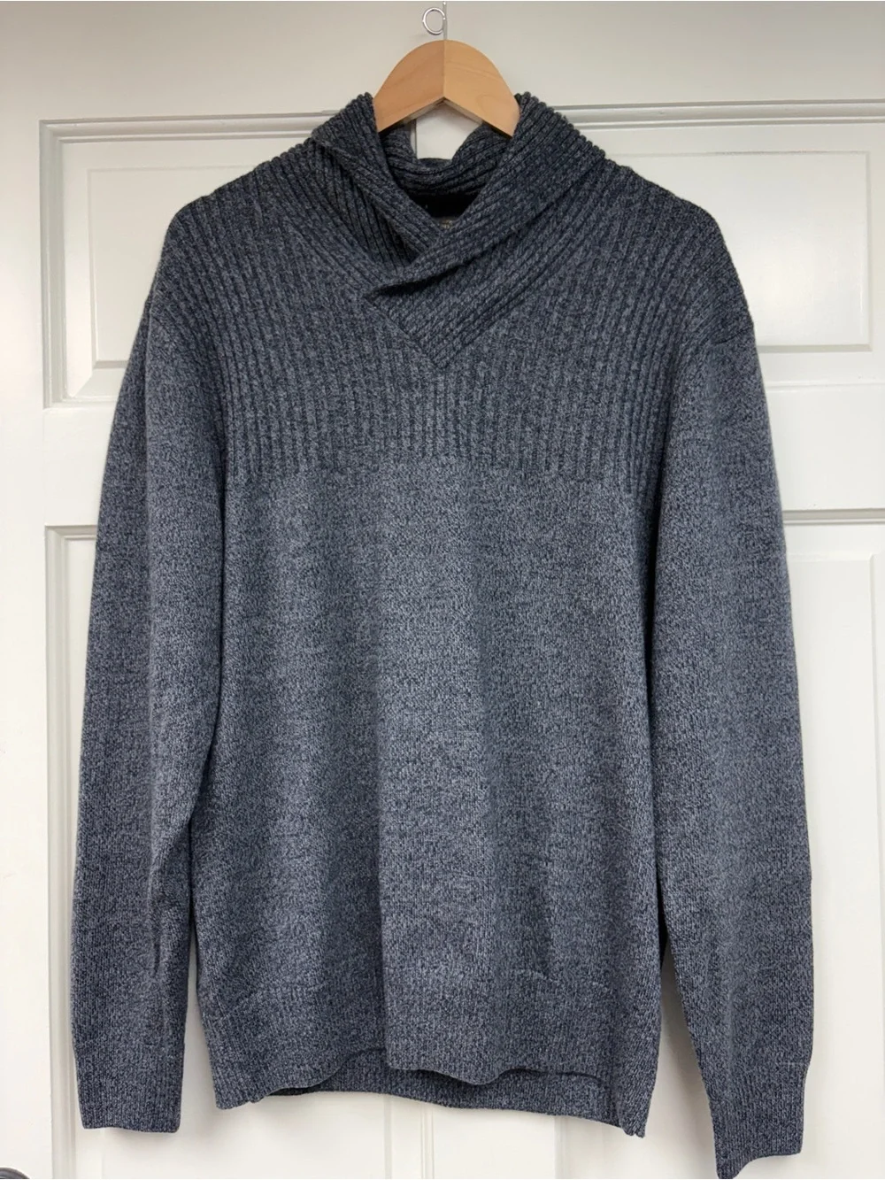 Rodd & Gunn Men's Shawl Collar Turtleneck Sweater - Heather Navy
